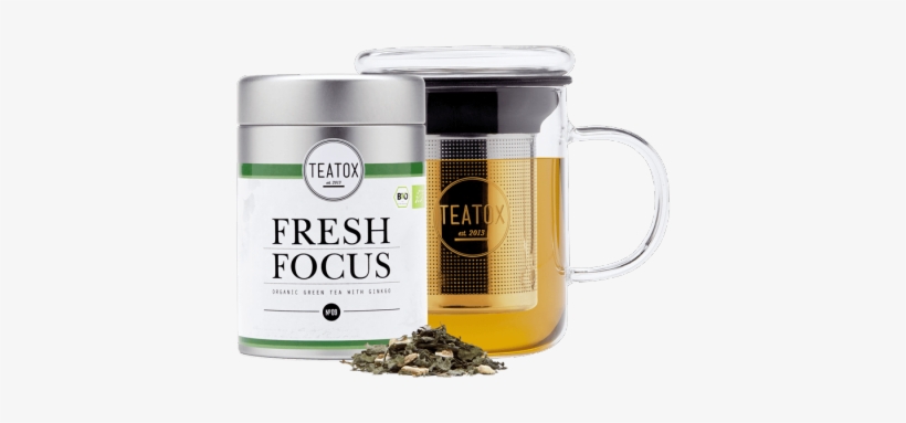 Fresh Focus Essential Set, Organic - Teatox Fresh Focus Organic Green Tea With Gingko (50g), transparent png