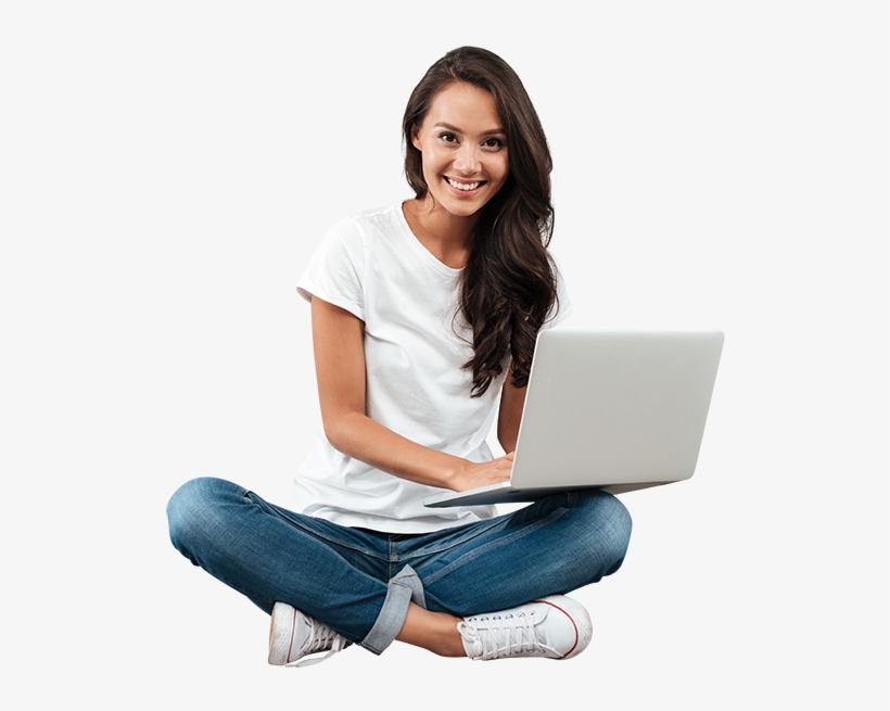 Girl Laptop Clearut - Trasladate A La Universidad, transparent png