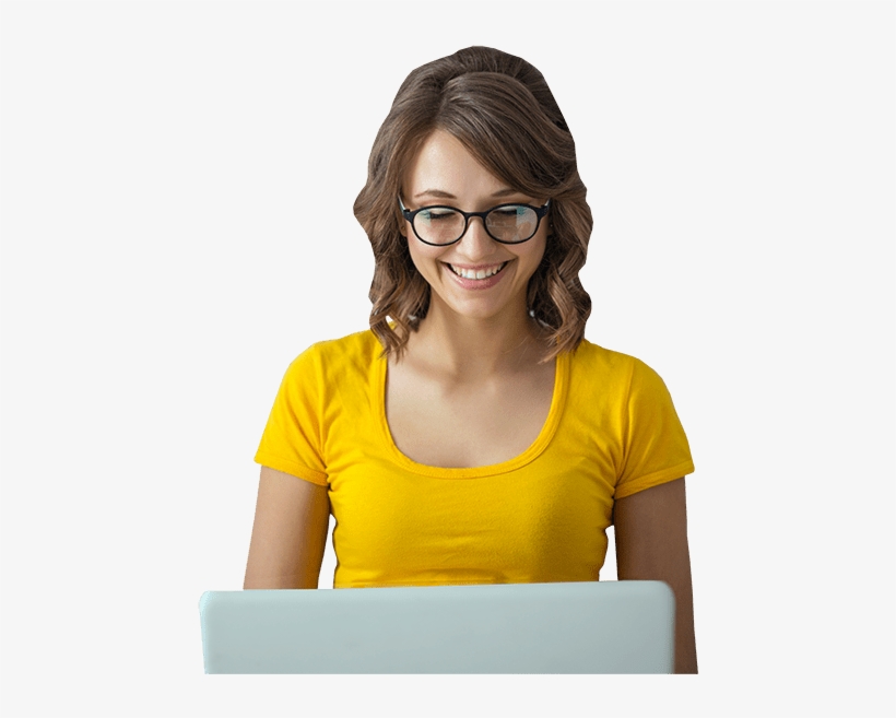 Female Working On Laptop - Mother, transparent png