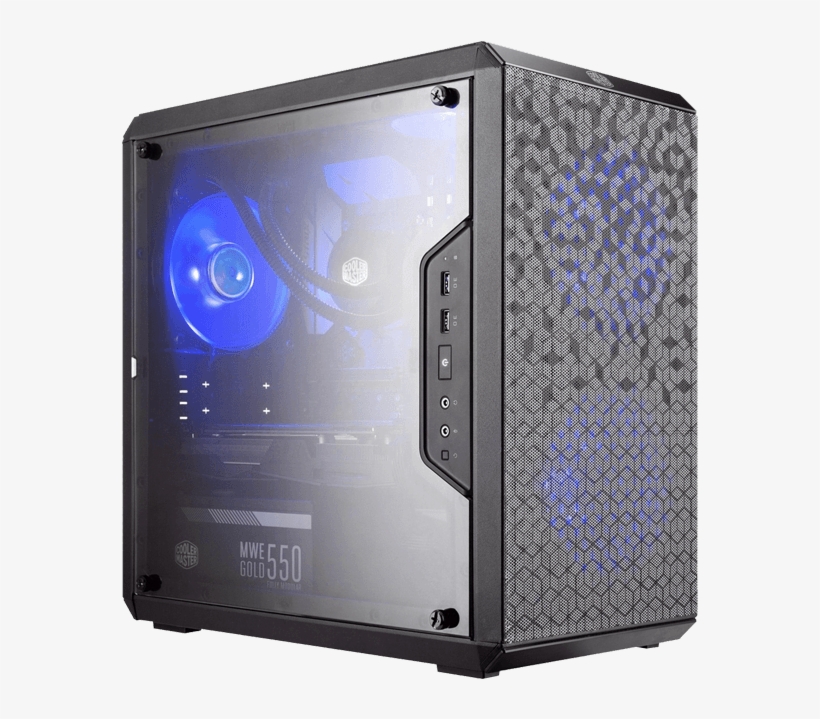 Intel H310 Tower Desktop Pc - Cooler Master Masterbox Q300l, transparent png