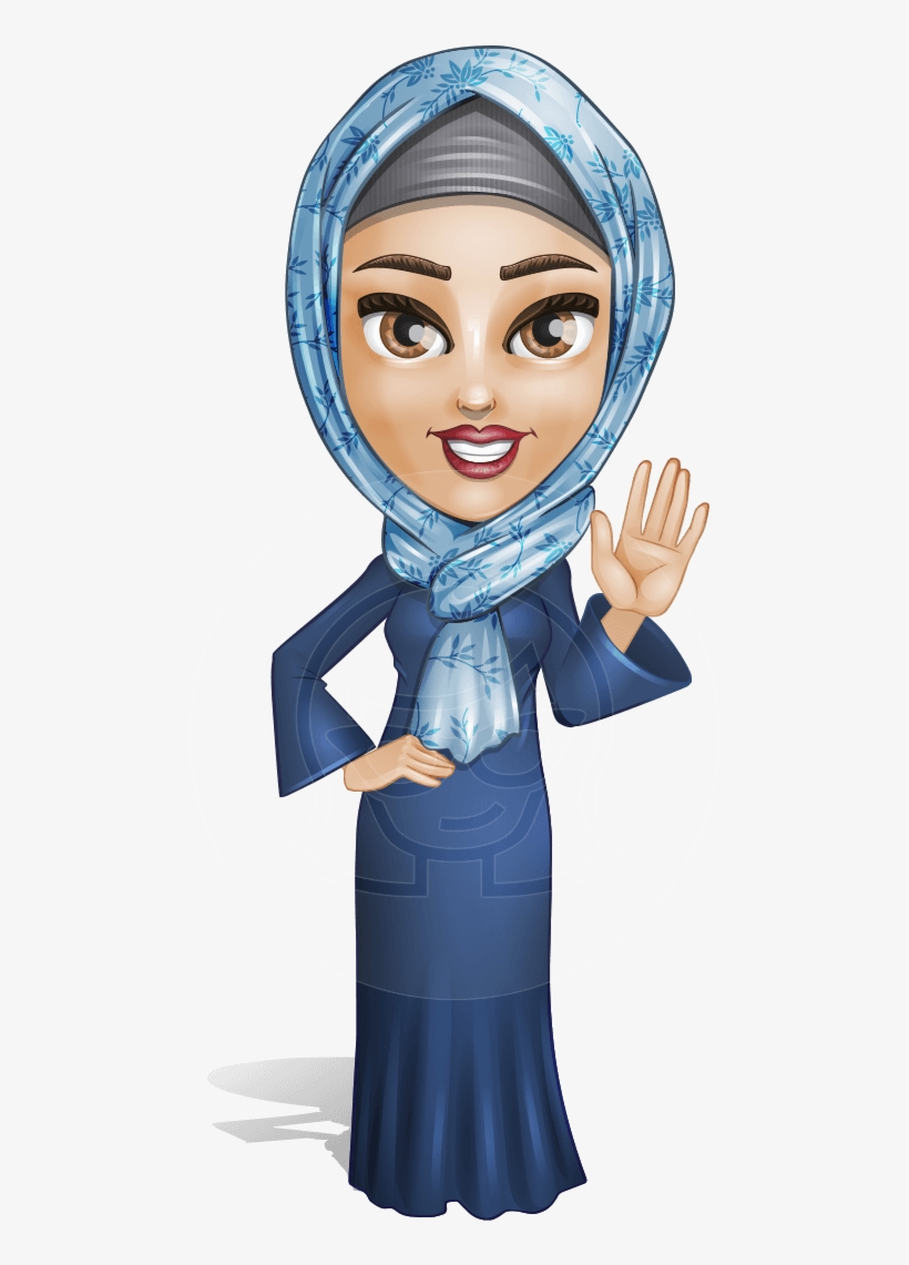 Jumanah As A Silver Pearl Female Arab - Arab Character Vector Toon, transparent png