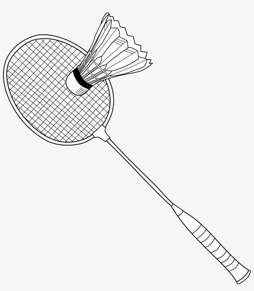 Badminton Coloring Page, transparent png