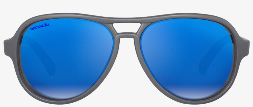 Matte Gray With Flash Blue Lens - Sunglasses, transparent png