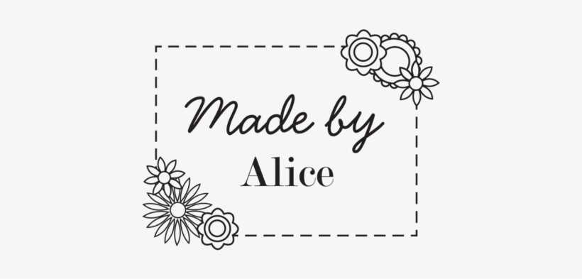 "made By" Border And Flowers Stamp - Nice, transparent png