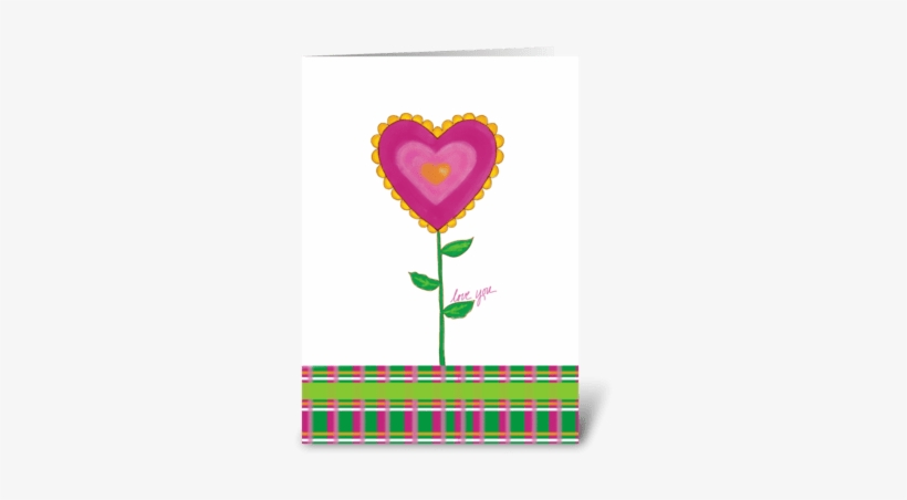 Heart In Bloom Greeting Card - Heart, transparent png