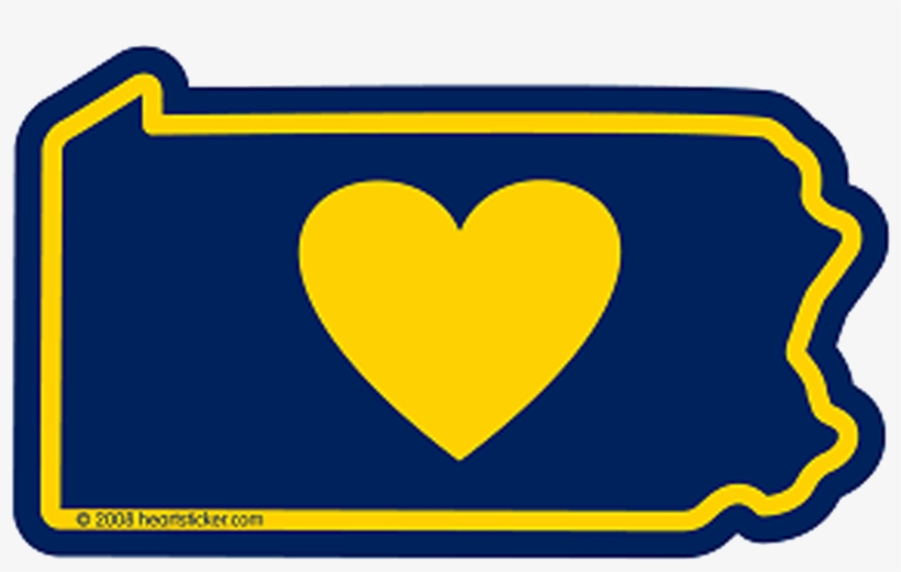 Heart In Pennsylvania Sticker - Heartsticker.com Heart In Pennsylvania Sticker, transparent png