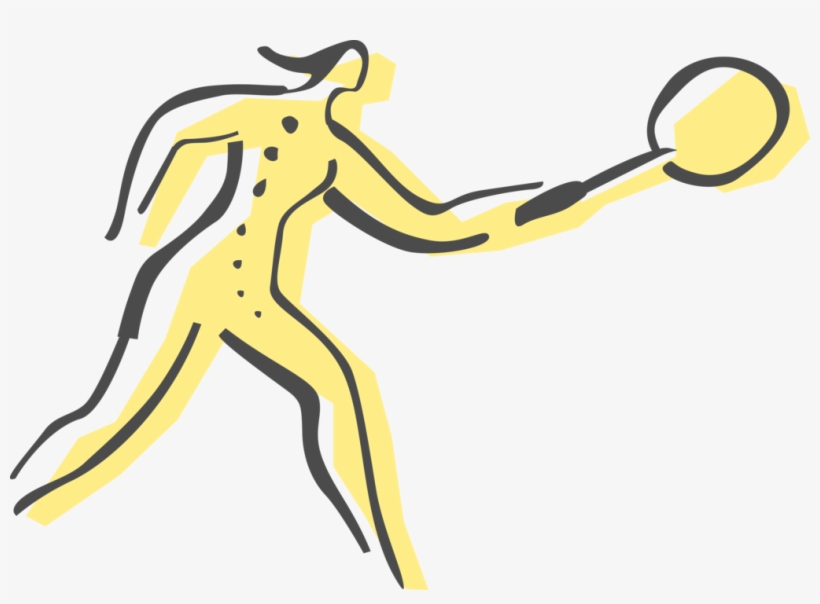 Vector Illustration Of Sport Of Badminton Player With - Illustration, transparent png