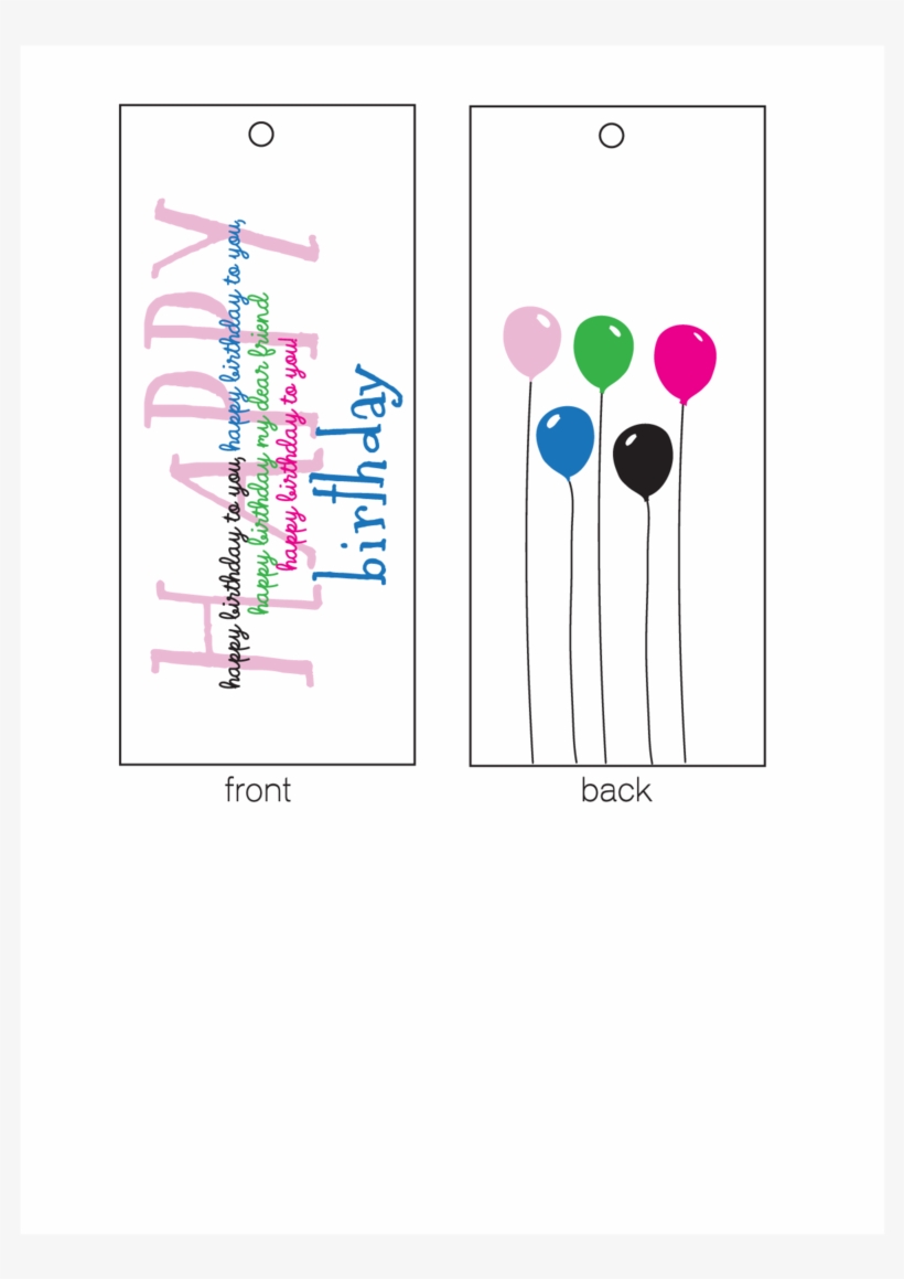 Happy Birthday To You Gift Tags, transparent png