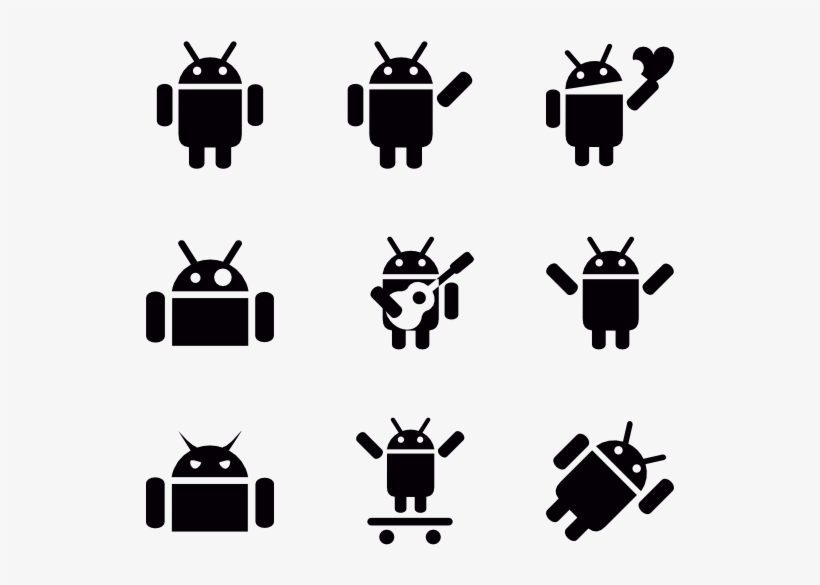Android Collection Filled - Icon Android White Robot Transparent ...