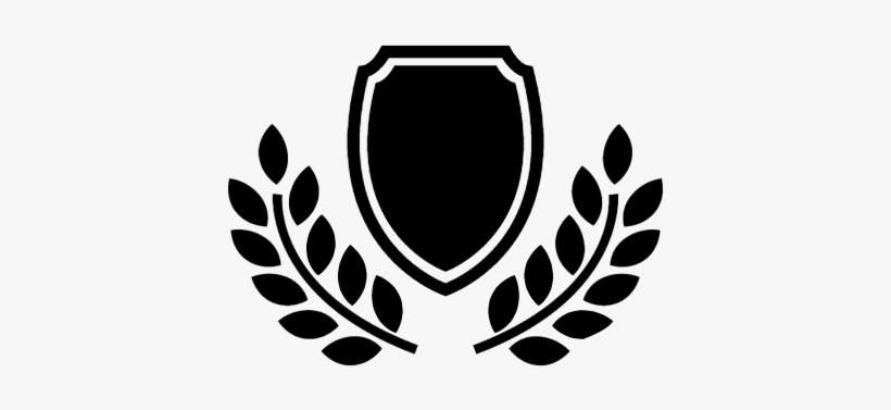 Shield With Two Leaves Branches Vector - Hojas De Olivo Para Escudo, transparent png