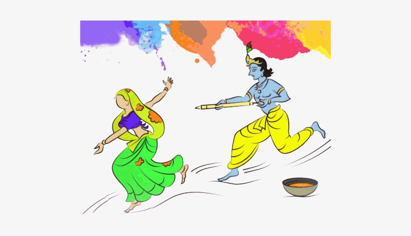 Radha Krishna Playing Holi, transparent png