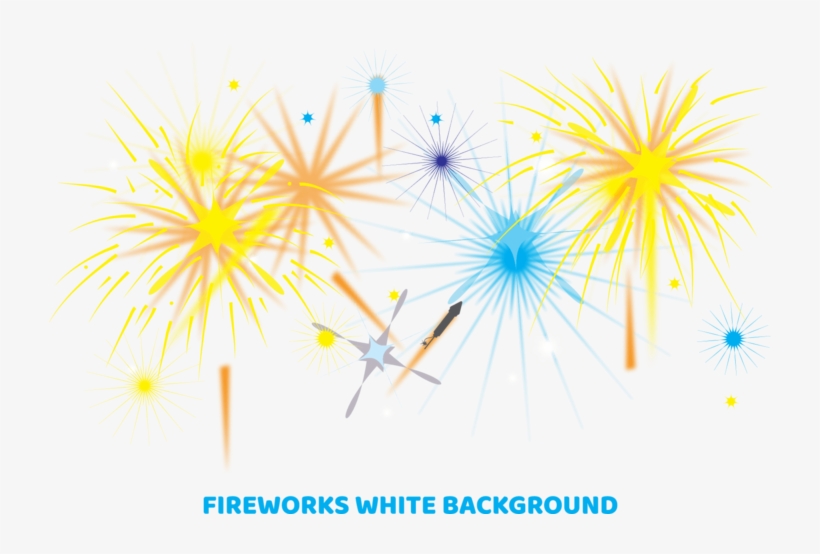 Vuurwerk Witte Achtergrondillustratie - Illustration, transparent png