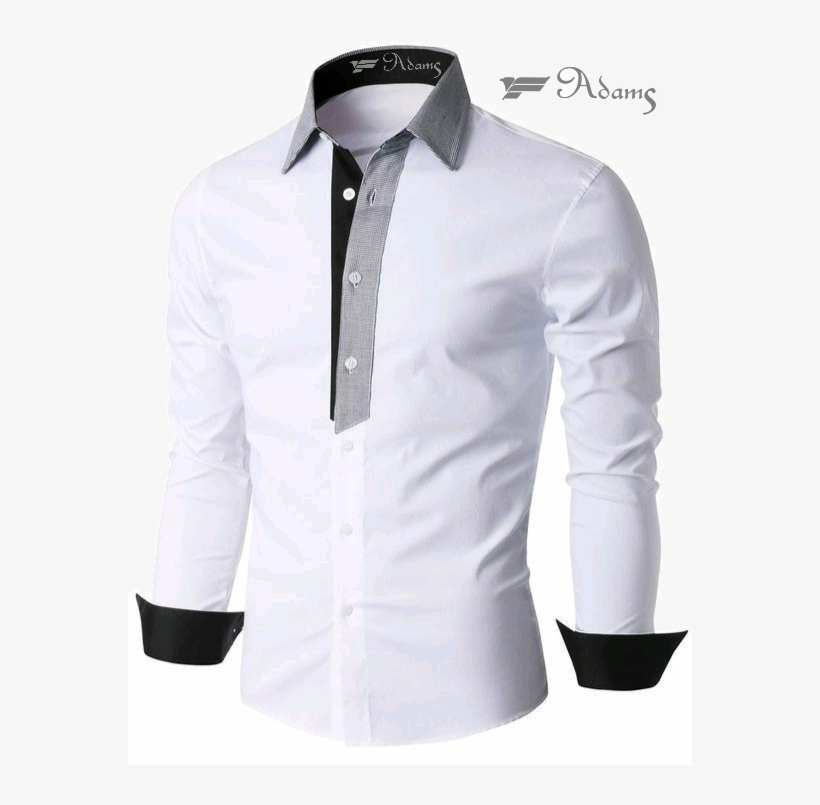 Adams White Cotton S - Shirt Pattern For Man, transparent png