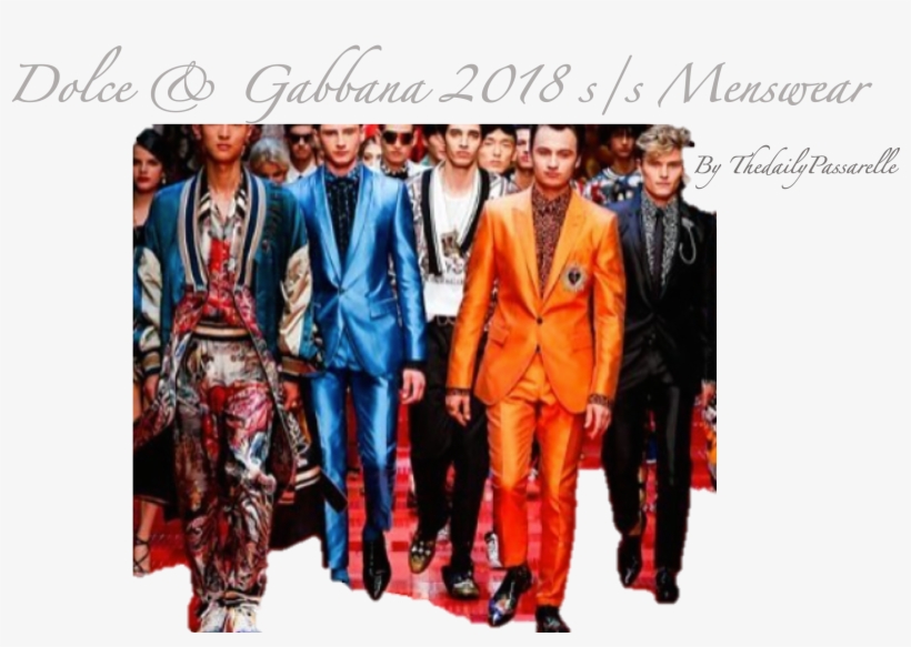 Dolce & Gabbana 2018 S/s Menswear - Formal Wear, transparent png