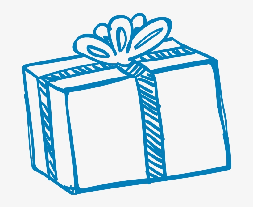 Blue Gift - Blue, transparent png