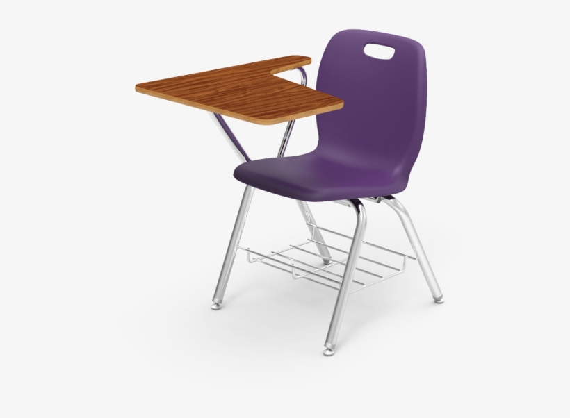 Zoom In - Lorell Tablet Arm Study Top Student Combo Desk - Tubular, transparent png