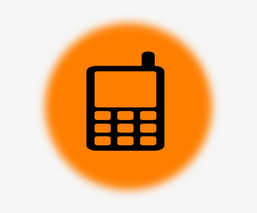 This Free Clipart Png Design Of Orange Mobile Icon, transparent png