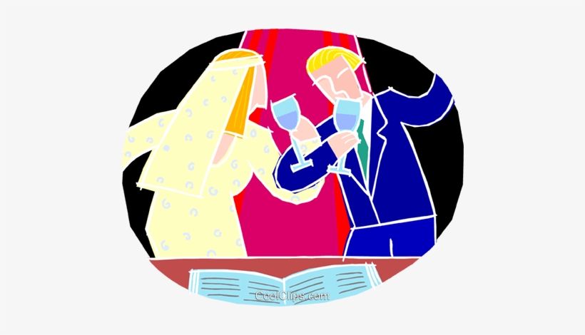 Wedding Couple Making A Toast Royalty Free Vector Clip - La Boda, transparent png