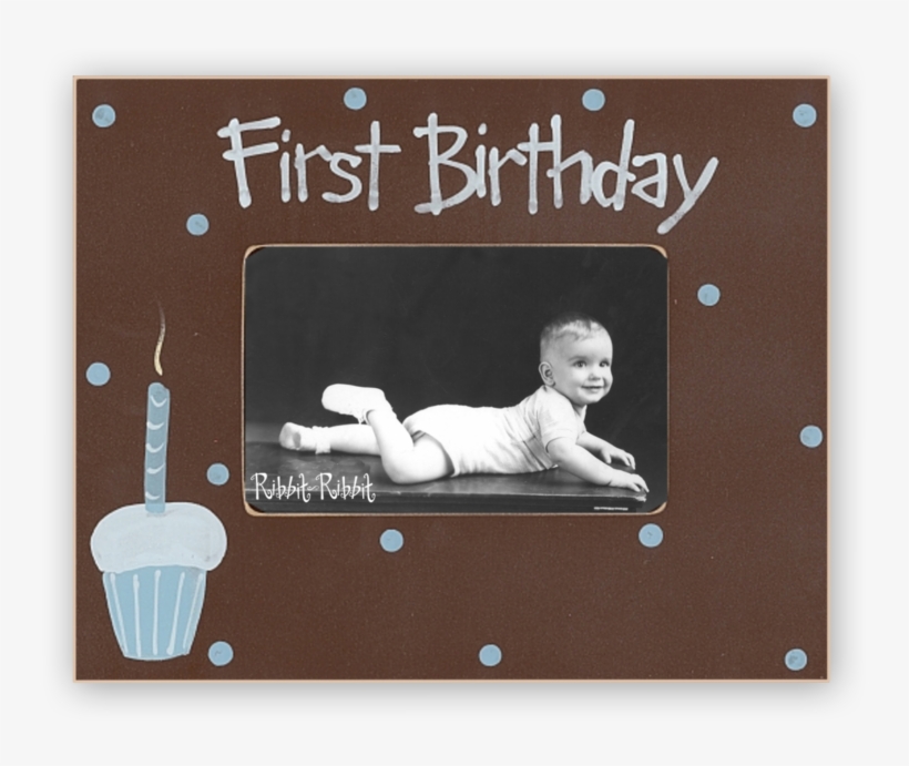 First Birthday Bark - Baby's First Christmas Picture Frame In Coal, transparent png