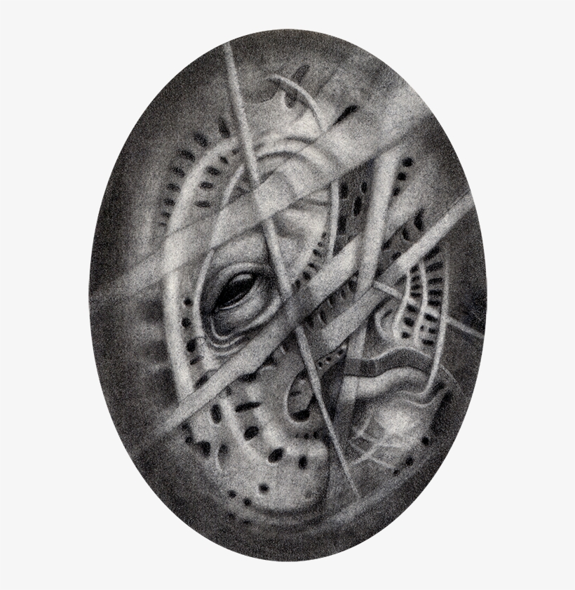 Graphite Powder And Pencils On Paper - Oval, transparent png