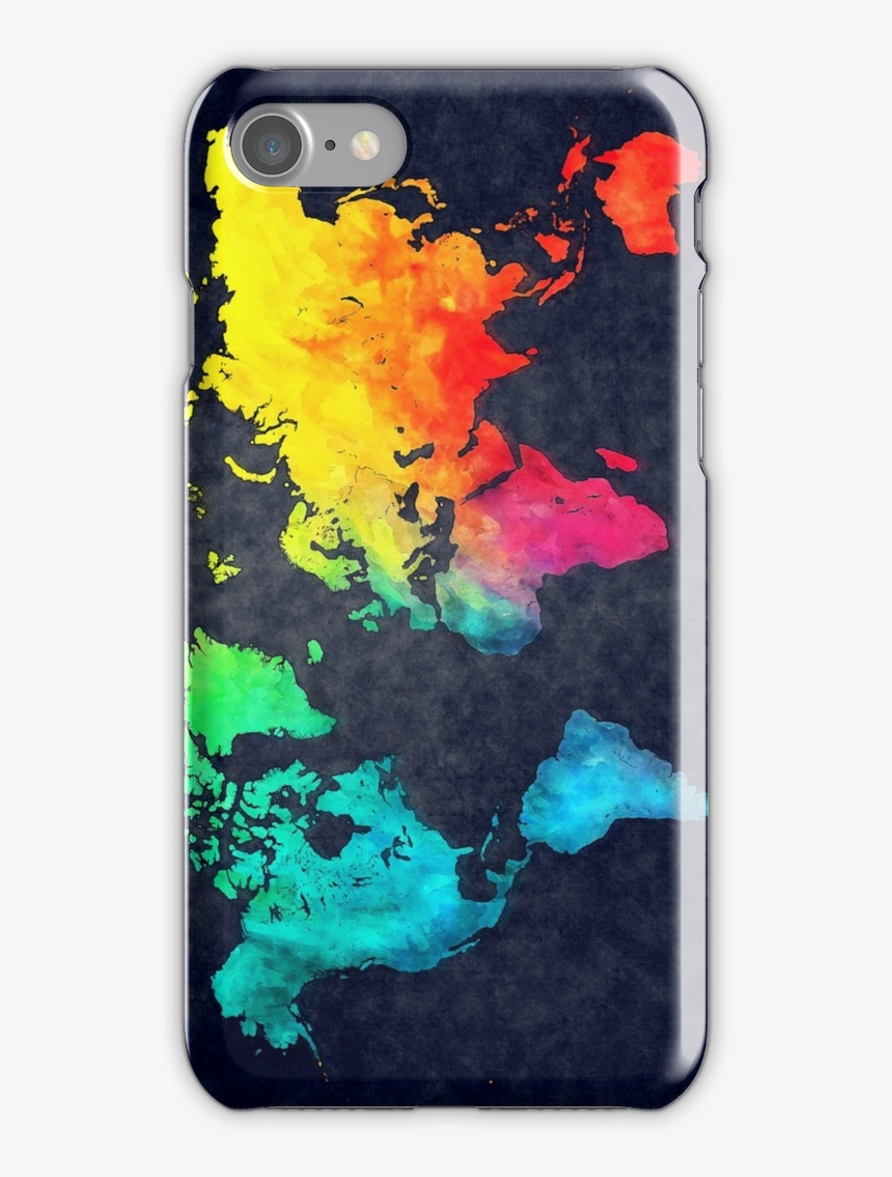 'world Map Watercolor 6' Iphone Case By Jbjart - World Map, transparent png