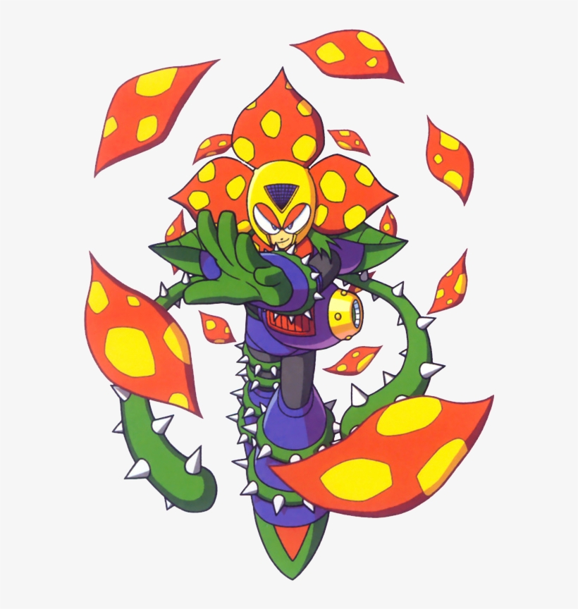 One Of The Lamest Robot Masters - Mega Man 6 Game Plant Man, transparent png