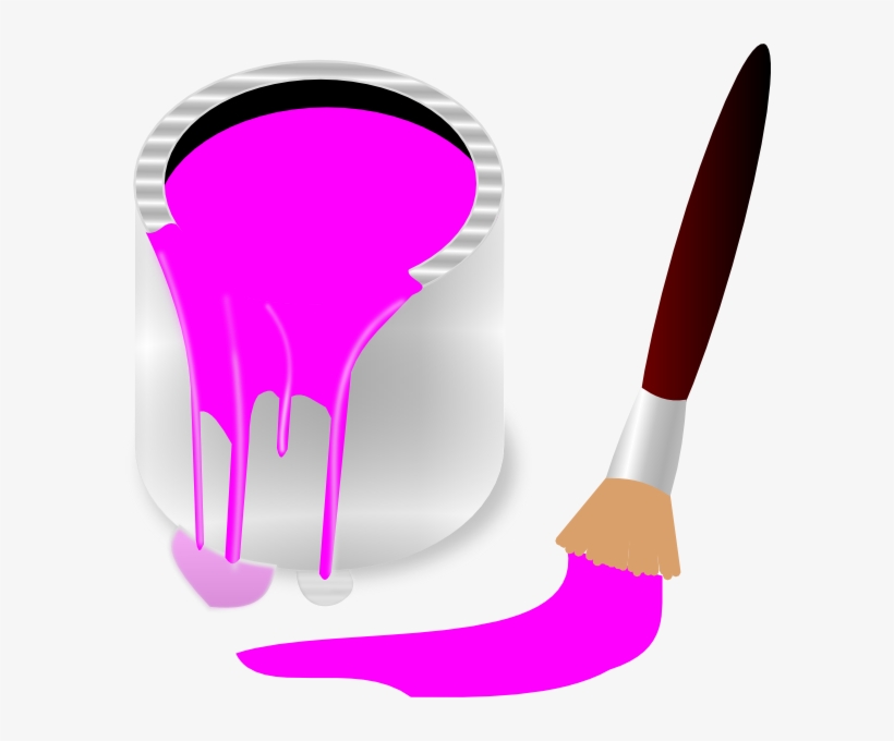 Cliparts Pink Paint - Pink Paint Clipart, transparent png