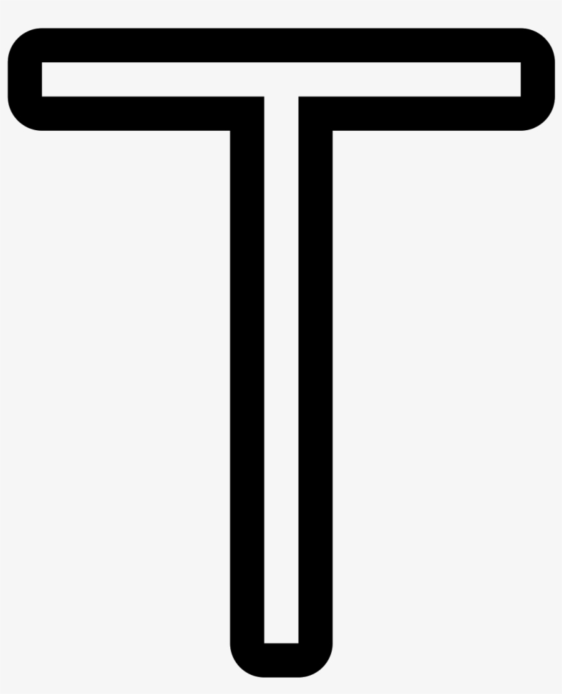 This Particular Icon Features A Shape Of An Outlined - Cross, transparent png