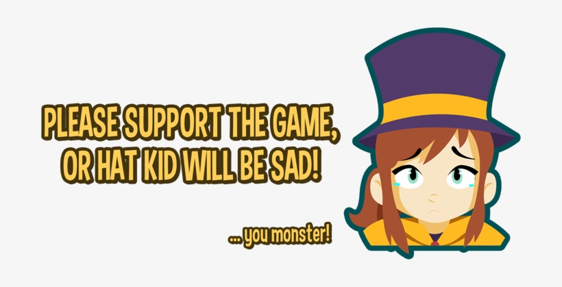 Please Supportthegame A Hat In Time Yooka-laylee Super - Hat In Time Font, transparent png