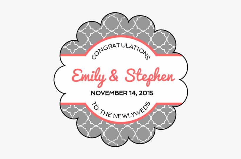Ol1027 - 2 - 5" - Quatrefoil Wedding Labels - Blue Heart In Bottle Necklace, transparent png