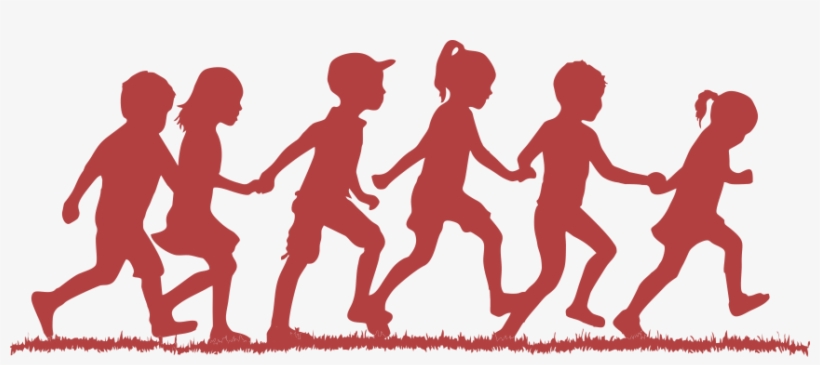 Running Children Png - Children Running Silhouette, transparent png