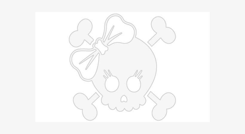 Girl Skull And Crossbones Png, transparent png