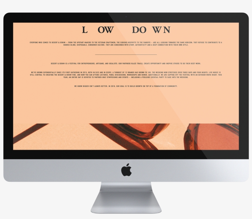 Poster Design For The Joshua Tree Swim Club - Apple Imac 27" (late 2013), transparent png