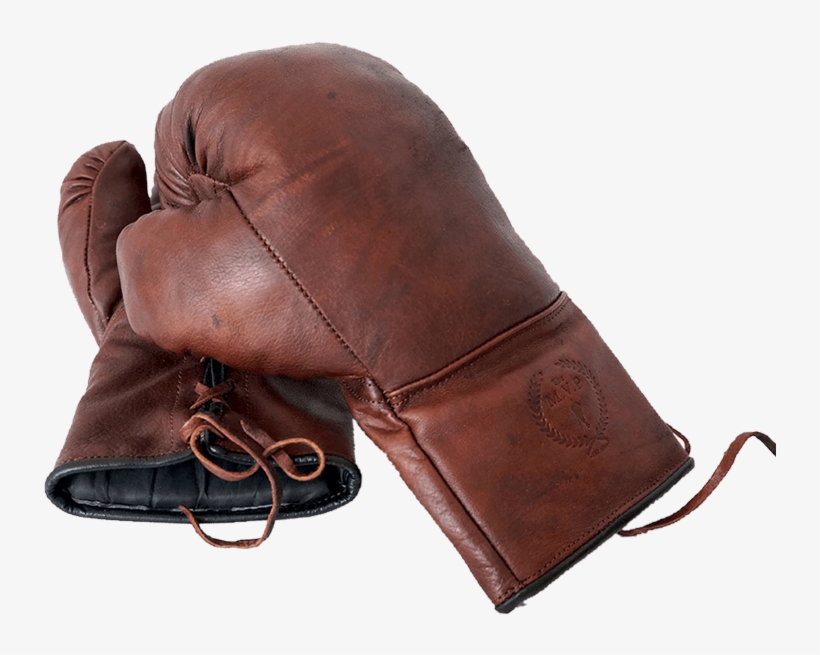 Vintage Boxing Gloves - Leather Boxing Gloves, transparent png