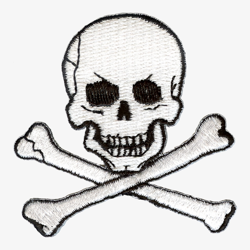 Jolly Roger Skull And Crossbones Embroidery Patch - Jolly Roger, transparent png