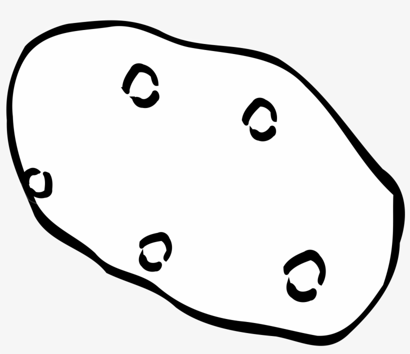 Potato Outline Clip Art At Clker Outline Of A Potato 600x489 PNG