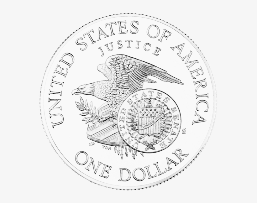 1998 Rfk Silver Dollar Reverse - Silver, transparent png