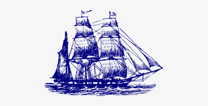 Ship Three-master Pirates Sea Ocean Wind H - Ancient And Modern Ships - Part I. Wooden Sailing-ships, transparent png