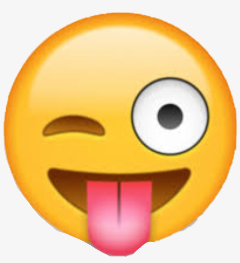 Emoji Smiley Emoticon Wink Transprent Png Free - Emoji 😜, transparent png