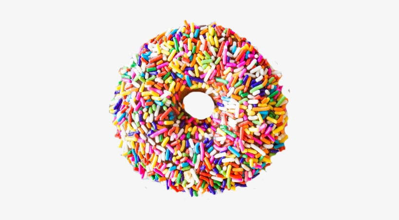 Chocolate Donut With Sprinkles, transparent png