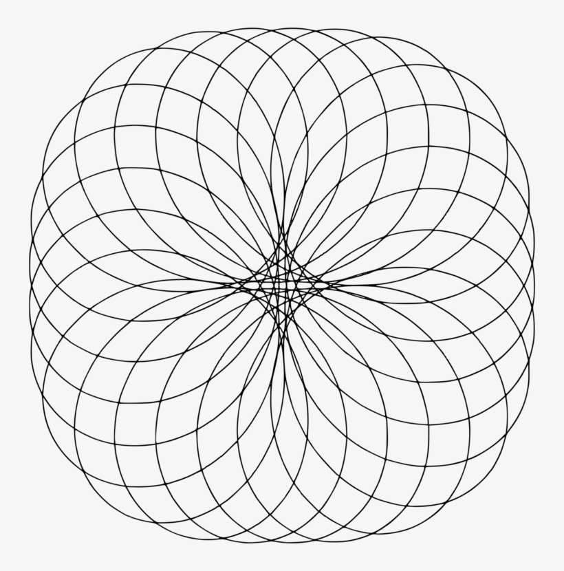Overlapping Circles Grid Coloring Book Geometry Mandala - Coloring Book, transparent png