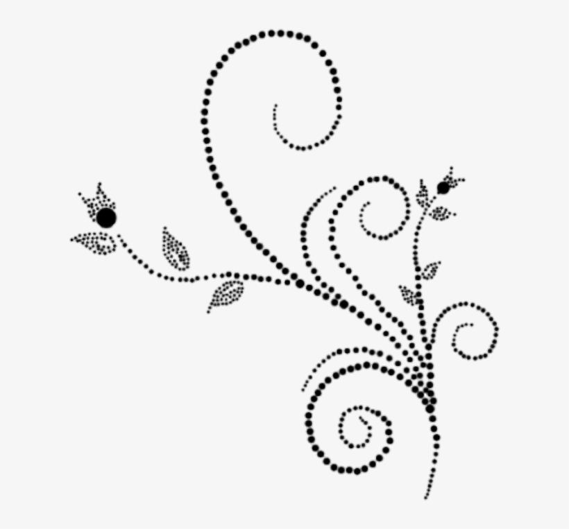 Flores Png Adorno Marco Flor Negro - Art, transparent png