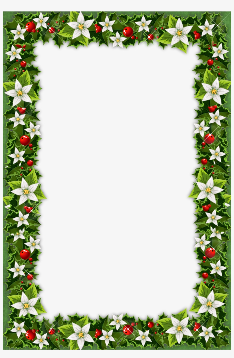 Green Christmas Frame Png, transparent png