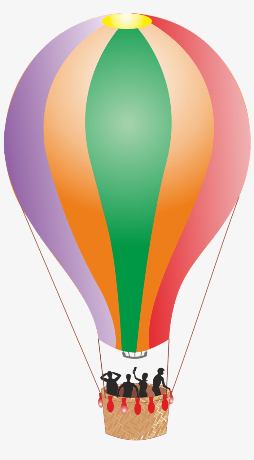 Hot Air Balloon Ride - Clip Art, transparent png