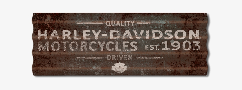 Industrial Harley-davidson Corrugated Metal Sign - Hardwood, transparent png