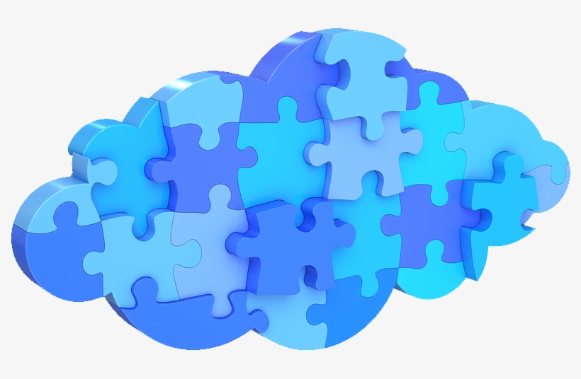 Cloud-puzzle - 3d Rendering, transparent png