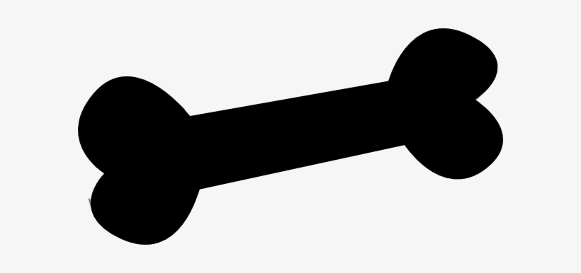 Dog Bone Black Clip Art - Black Dog Bone Clipart, transparent png