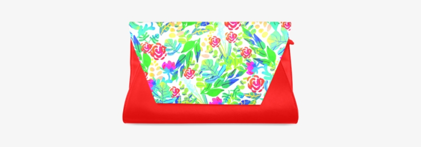 Cute Tropical Watercolor Flowers Clutch Bag - Cafepress Jungle Watercolor Flowers F Full/queen Duvet, transparent png