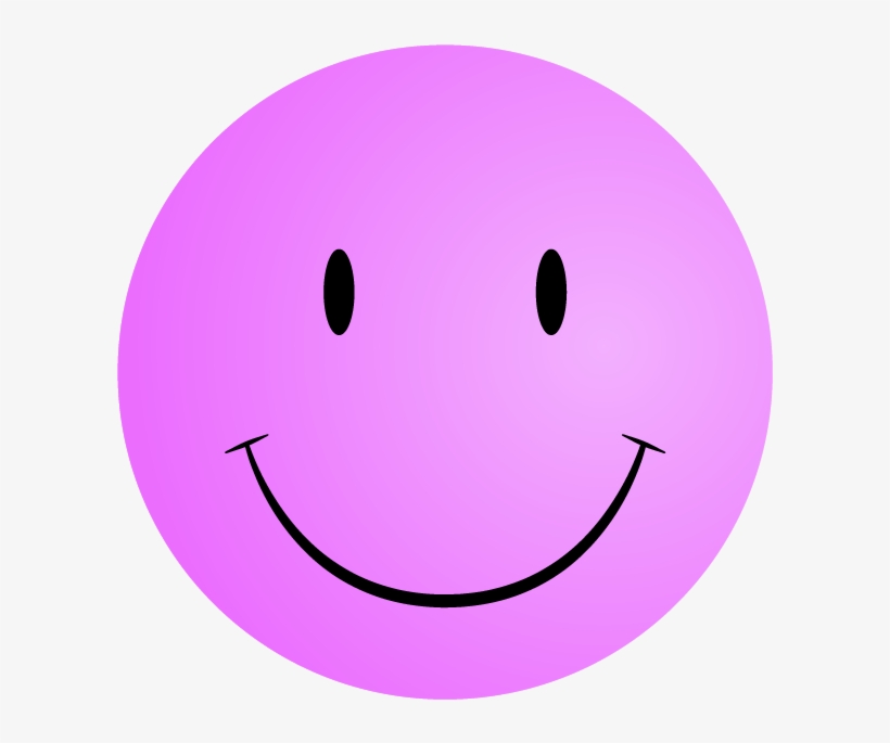 Pink Happy Face - Smile Purple, transparent png