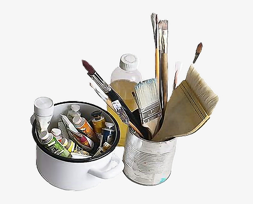 Paint Paintbrush Nichememe Niche Png Freetoedit - Art Supplies, transparent png